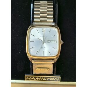 Vtg Hamilton Masterpiece Men's Quartz Watch  746003-14 Conoco Logo